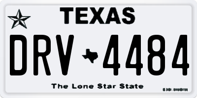 TX license plate DRV4484