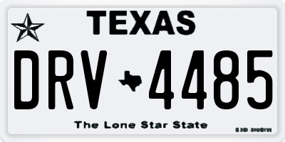 TX license plate DRV4485