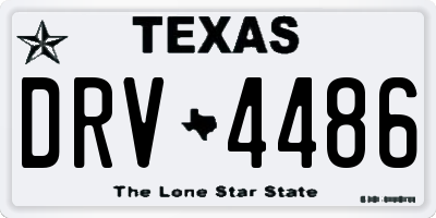 TX license plate DRV4486