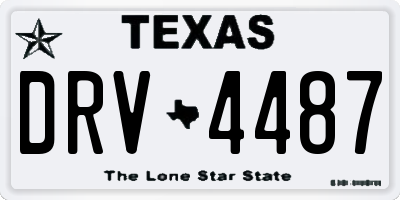 TX license plate DRV4487