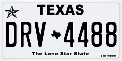 TX license plate DRV4488