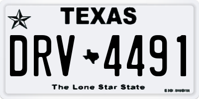 TX license plate DRV4491