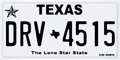 TX license plate DRV4515