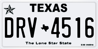 TX license plate DRV4516