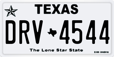 TX license plate DRV4544