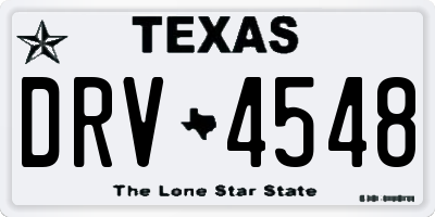 TX license plate DRV4548