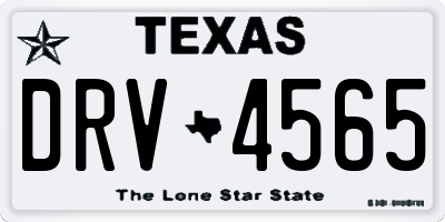 TX license plate DRV4565