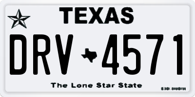 TX license plate DRV4571