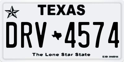 TX license plate DRV4574