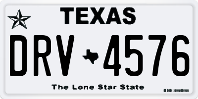 TX license plate DRV4576