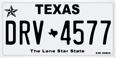 TX license plate DRV4577
