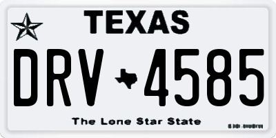 TX license plate DRV4585