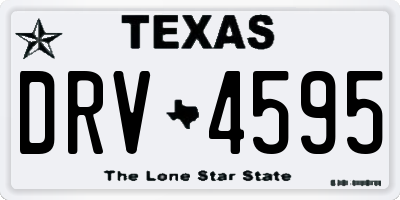 TX license plate DRV4595