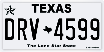 TX license plate DRV4599