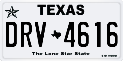 TX license plate DRV4616