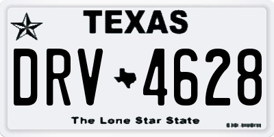 TX license plate DRV4628