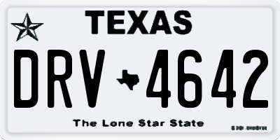 TX license plate DRV4642