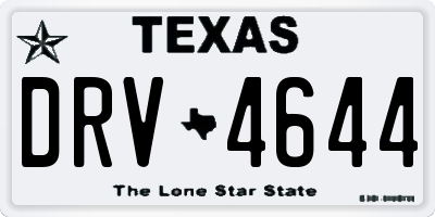 TX license plate DRV4644