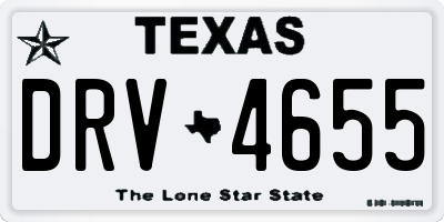 TX license plate DRV4655