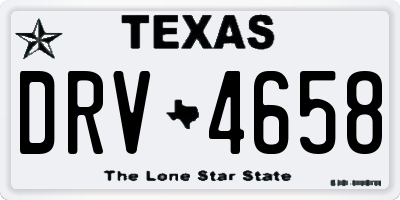 TX license plate DRV4658