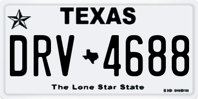 TX license plate DRV4688