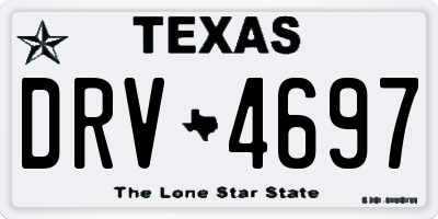 TX license plate DRV4697
