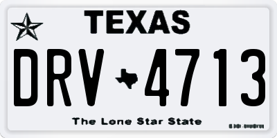 TX license plate DRV4713
