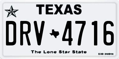 TX license plate DRV4716