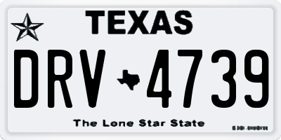 TX license plate DRV4739