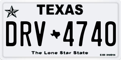 TX license plate DRV4740