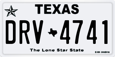 TX license plate DRV4741