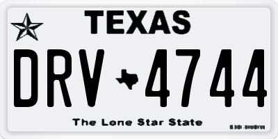TX license plate DRV4744
