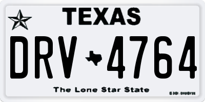 TX license plate DRV4764