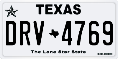 TX license plate DRV4769