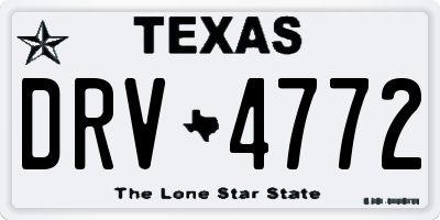 TX license plate DRV4772