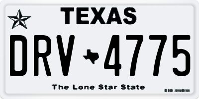 TX license plate DRV4775