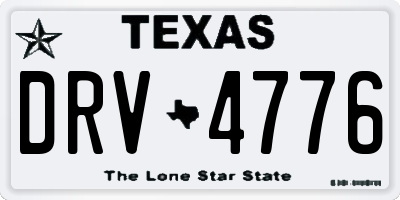 TX license plate DRV4776