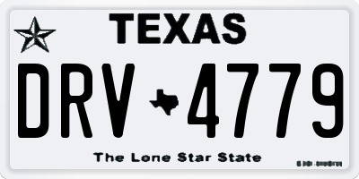 TX license plate DRV4779