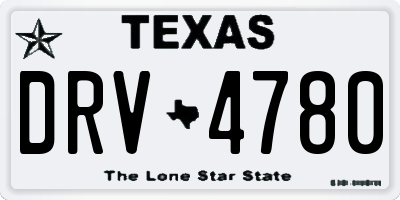 TX license plate DRV4780
