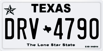 TX license plate DRV4790