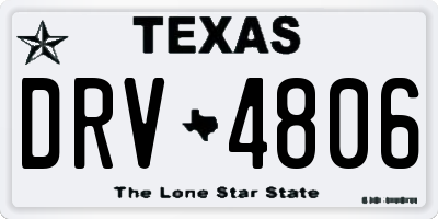 TX license plate DRV4806