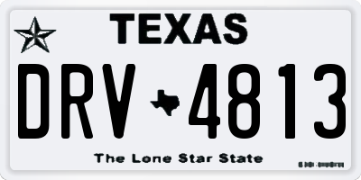 TX license plate DRV4813