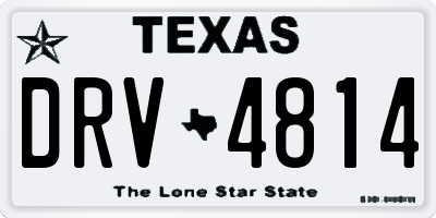 TX license plate DRV4814