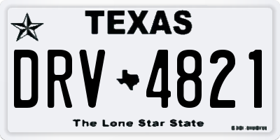 TX license plate DRV4821