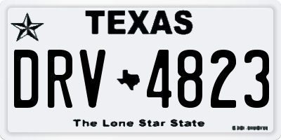 TX license plate DRV4823