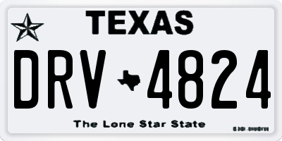 TX license plate DRV4824