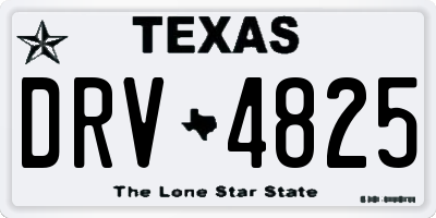 TX license plate DRV4825