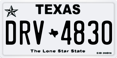 TX license plate DRV4830