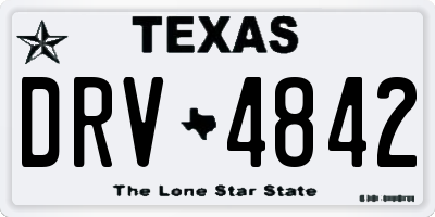 TX license plate DRV4842