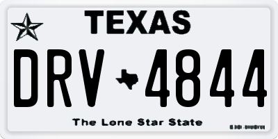 TX license plate DRV4844